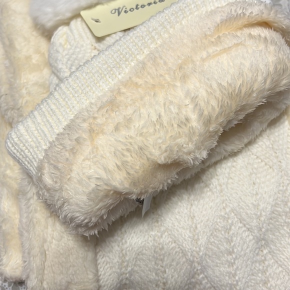 Women Warm Cabled Knitted Infinity Scarf Beanie Hat 2Pcs! - Picture 4 of 6